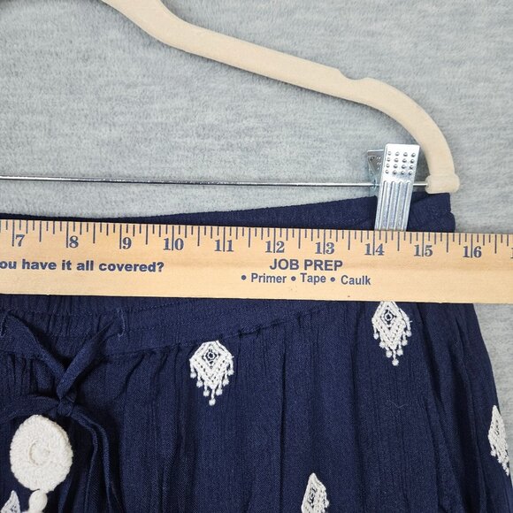 Sundance Niovi wide leg Cropped Embroidered Pull on pant Size PM - Picture 5 of 7